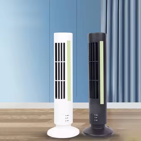 New Tower Fan Desktop Charging Bladeless Fan Stand Fan Indoor Floor Fan Home Bedroom Quiet Fan With 