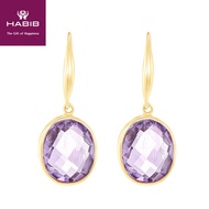 HABIB Amethyst Gemstone Earring in 375/9K Yellow Gold 45632