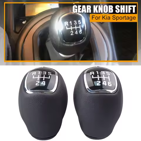 5/6 Speed MT Manual Transmission Gear Shift Knob Shifter Lever Stick For Kia Sportage 2011-2015 For 