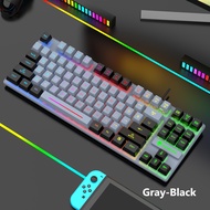FIREWOLF 87 key Mechanical Feeling Mixed Color Bcaklight Gaming Keyboard K10