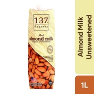 137 Degree Gluten-Free Real Almond Nut Dairy Free Milk Unsweetened 1 Liter
