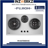 Fujioh Stainless Steel 3 Burners Gas Hob with 1 Double Inner Flame Burner FH-GS7030SVSS
