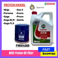 Original Castrol GTX 15W40 Mineral Engine Oil ( 4L ) with oil filter #CASTROL 15W40