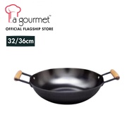 La gourmet Nitrigan 32/36/40cm Cast Iron Wok (Induction)