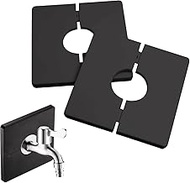 JAONLD Pack of 2 Decorative Shower Covers 33 mm Square Self-Adhesive PVC Pipe Cover Decorative Tap C