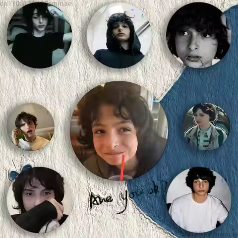 Finn Wolfhard Stranger Pins 58mm Cute Cartoon Badge Handmade Brooches for Backpack Accessories Jewel