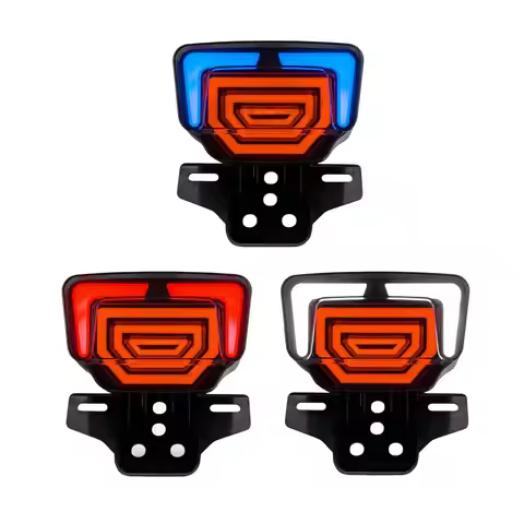 Motorcycle LED Tail Light with License Plate Bracket Stop Light for Honda Tmx125 CG125 Tmx155 Motorb
