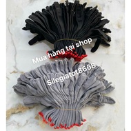 24 PAIRS of gray foam gloves, black foam for labor protection, foam fabric gloves