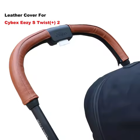 Leather Handle Cover Suitable For Cybex Eezy S Twist（+） 2 Stroller Pram Sleeve Case Armrest Cover St