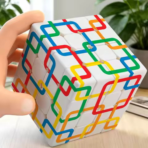 ZIINA STAR 4x4 Square Grid Cubes, 4x4x4 Speed Cubes, Suitable for Adult 3D Puzzle Cubes, Birthday Gi