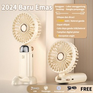 Mini Portable Usb Fan 15000 mAh Folding Fan 5-Speed Wind LED Display