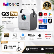 Monoz Smart Projector Q3 Pro HD 1080P 4K WIFI Home Projector home theater Projektor cinema 投影机