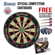 [FREE DARTS] Harrows Official Competition Dart Board Darts Dartboard Free Basic Brass Steeltip Darts