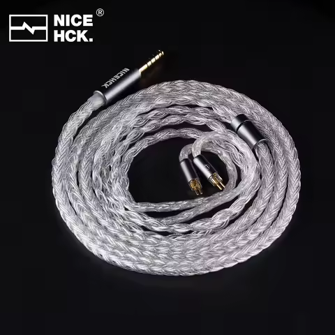 NICEHCK IcyMoon In Ear Monitor Replace Cable 16 Cores OCC+Silver Plated OFC HiFi Audio Wire MMCX/2Pi