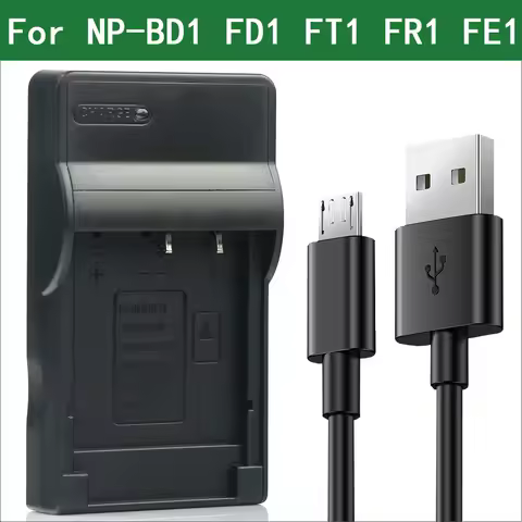 Lanfulang USB Battery Charger for Sony DSC-T300 DSC-T500 DSC-T700 DSC-T900 DSC-TX1 DSC-L1 DSC-M1 DSC