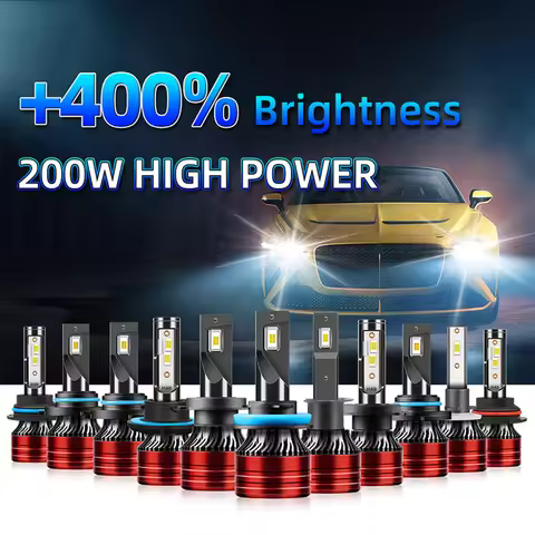 9005 9006 H1 H11 H7 880LED Headlight 9007 H4 H13 Hi/Lo Beam Bulb 400% Brighter LED Conversion Kit 60