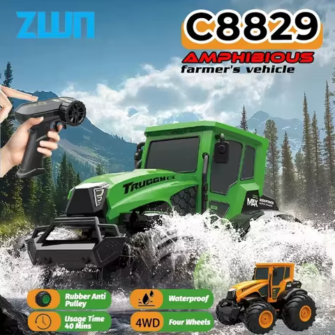 JJRC C8829 2.4G RC Car Amphibious Tractor Full Scale 4WD RTR Off-road And Waterproof Remote Control 