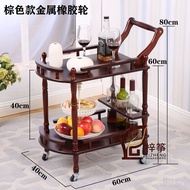 Car Shop Trolley Snack Waterwheel Hotel 4s Double-layer Dining Cart Free Wine Cake Restaurant Mobile