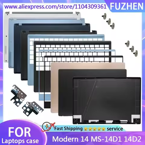 For Modern 14 MS-14D1 14D2 Laptop LCD Back Cover/Top Cover/Front Frame/Palm Rest/Bottom Cover/Back C