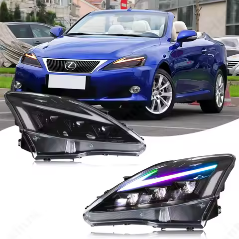 Pair Led Headlights For Lexus IS250 IS250C IS350 IS350C IS220d 2006-2013 Front lamp Head Light W/Dyn