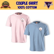 🔥COUPLE SHIRT 乖巧宝宝 100% Cotton short sleeve baju lelaki baju perempuan couple guai qiao bao bao stic