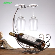 ELMER Pirate Ship Wine Rack, Decorative European Style Wine Glass Holder, Fashion Black/Gold Iron Wine Glass Bracket Bar