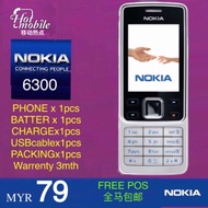 Original NOKIA 6300 2nd Renew.Set Telefon 原装诺基亚 6300 二手翻新手机、