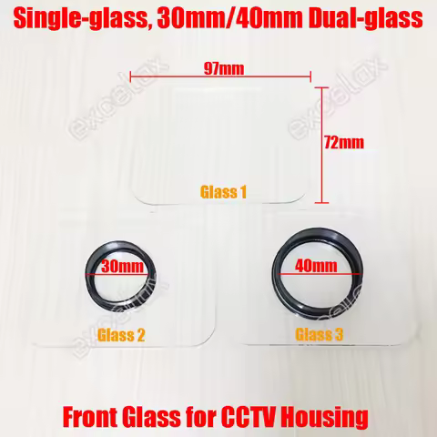 2PCS/Lot 30mm 35mm 40mm Size 97x72mm CCTV Housing Security Camera Enclosure Transparent Front Protec