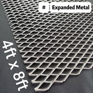 EXPANDED METAL 4 Kaki x 8 Kaki ( BESI MESH ) MILD STEEL FOR GRATE, FENCING, BESI PAGAR , BBQ GRILL METAL PLATE JARING