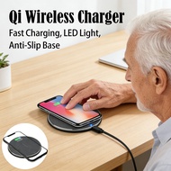 Receiver Fast LED Light Base Qi Standard Qi Anti-Slip Universal Fast Charger Qi Wireless Charger