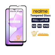 LAYAR Tempered Glass Full Screen 9D Realme V25 5G V15 5G V13 5G V11 5G V11s 5G V3 U1 Q Q2 Q2 Pro Q3 