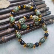 Tibetan agate Dzi bracelet - T0350