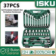 MATA Isku Tool kit Set of 37pcs socket wrench tools/Wrench Set 12pcs 8-19mm 1/2 socket wrench comple