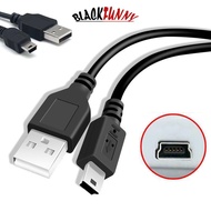 BLACKFUNNY 0.8/0.5M USB Cable V3 A Male to Mini B 5 Pin T Port MiniUSB for Devices MP3 MP4 Camera Mo