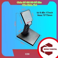 Vesa 75 monitor stand, mobile monitor stand, 8 - 17 inch desktop monitor CD0