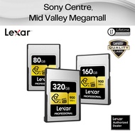 Lexar 80GB / 160GB / 320GB Professional CFexpress Type A Card GOLD Series 8K (900MB/s)