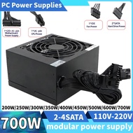 【Daily Deals】 Pc Power Supply 500w 600w 700w Pc Psu Power Supply Unit Gaming Quiet 120mm Rgb Fan 110v 220v Atx Desk Computer Power Supply