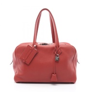 【二手】愛馬仕 Victoria 35 Rouge Venetian 皮革手提包，女士，二手 B