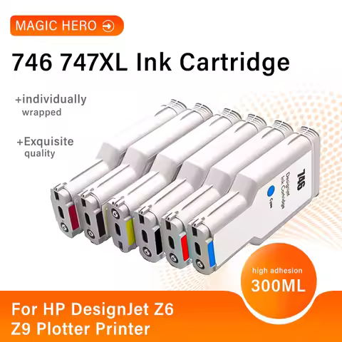 [Third party brand] Premium Remanufactured 746 746XL 747 P2V83A Ink Cartridge,for HP DesignJet Z6 Z9