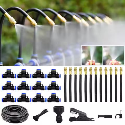 GEEIRR Irrigation spray nozzles kit For Greenhouse Garden Flowers Plant Watering 360° Adjustable Mis