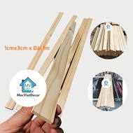 Cheap Pre-planed Pine Wood Slats, Thickness 1cm x 3cm x Length 1m, Sawn Pine Wood Slats Used As Deco