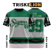 Triskelion Taugammasigma FULLSUBLIMATION womenswear crewneck athletic Short Sleeves