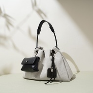 New Arrival Lazy Style Niche Shoulder 2025 High-End Genuine Leather Stitching Denim Messenger Bag Fe