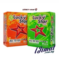 Lucky Star A5 Paper A5 Copier Paper 80gsm Kertas A5 70gsm / 80gsm (900's/Ream) Half A4 Paper Kertas 