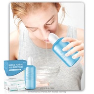 A/🏅Koka Nasal Flusher Nasal Irrigator Home Nasal Flusher Adult and Children Rhinitis Physiological Sea Salt Water BWAX
