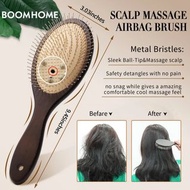Denman Head Massage Brush Steel Hair Brush Wood HairBrush With Steel Needle Scalp Airbag Hair brush 