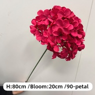 5pcs Hydrangea Artificial Flower Bouquet Head Clip White Bunga Hiasan Ruang Tamu Decor 假花 人造花 装饰花
