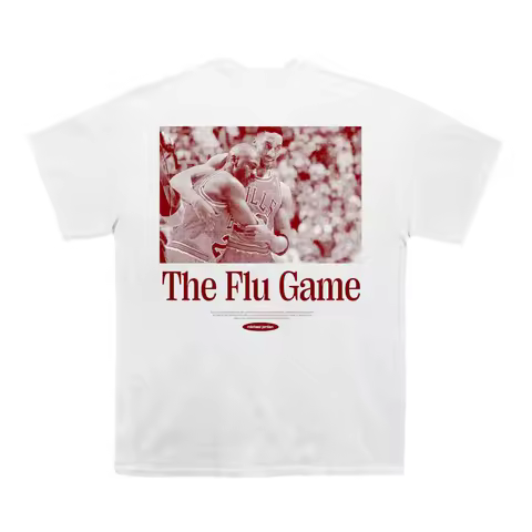 Michael Jordan Basketball Cotton TShirt Streetwear Casual Mens White