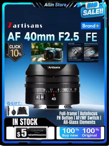 7Artisans 40mm F2.5 Auto Focus Full Frame Large Aperture Prime Lens for Sony E Mount A6700 A7C II A7