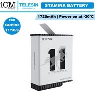 TELESIN High Stamina Battery for GoPro Hero 9/10/11- 1720mAh